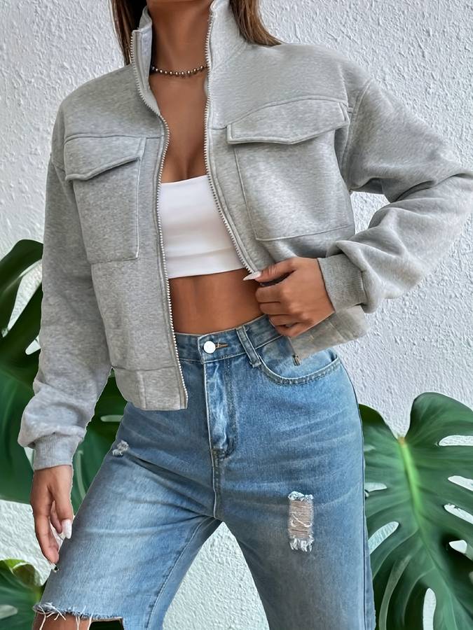 Luvik | Veste blazer grise pour femmes