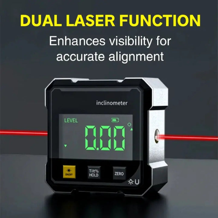 Precision Vinkelmåler AnglePro – Magnetisk Digital Laser Nivå | Luvikno