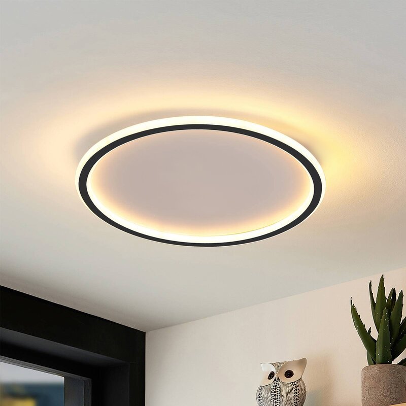 LunaNova - Moderne LED Taklampe Metall/Akryl for Stue og Soverom, Svart/Hvit Design | Luvikno