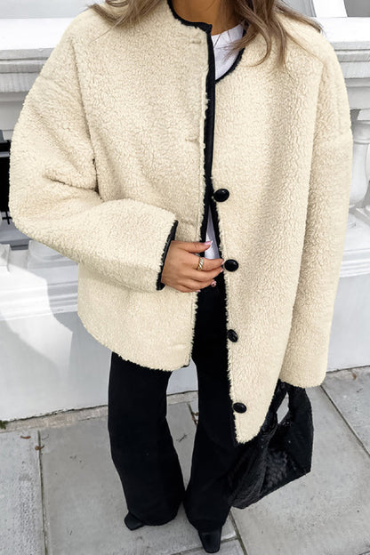 Luvik | Patchwork Pyöreä kaula Lämmin Rento Takki