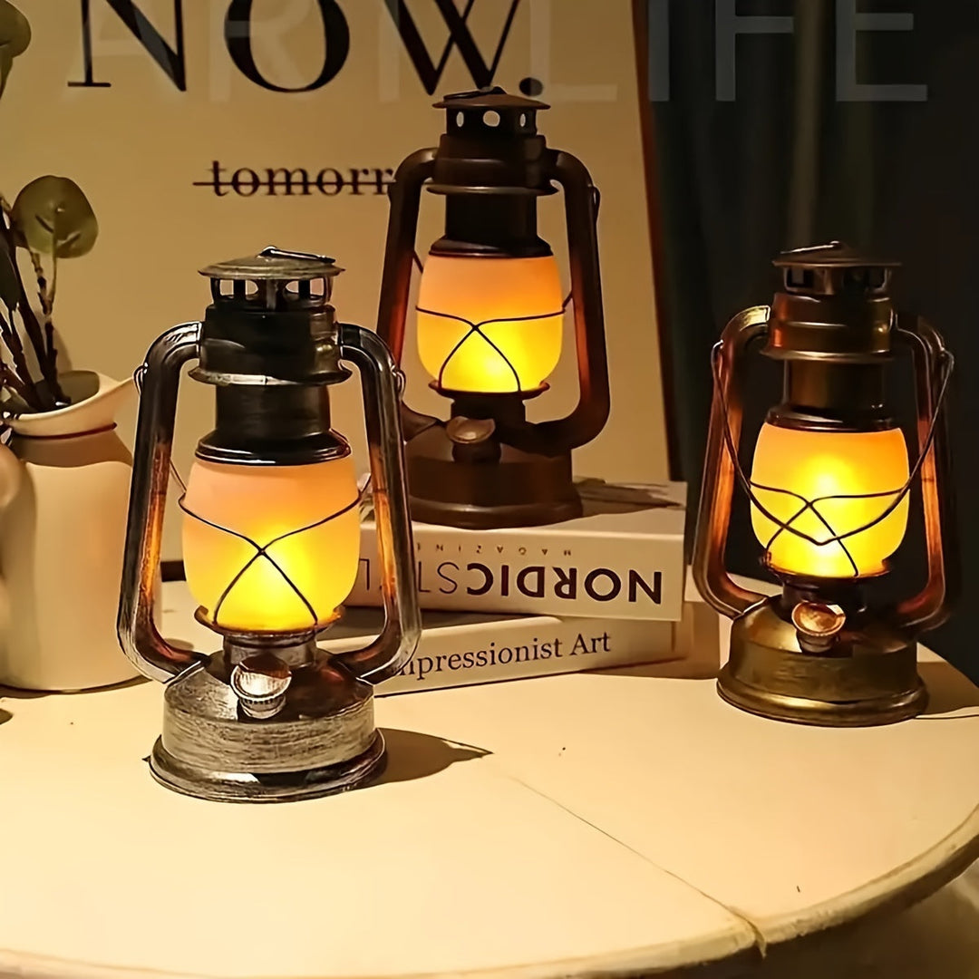 RetroGlow Lantern – Vintage LED Lantern med Flamme Lys Effekt | Luvikno