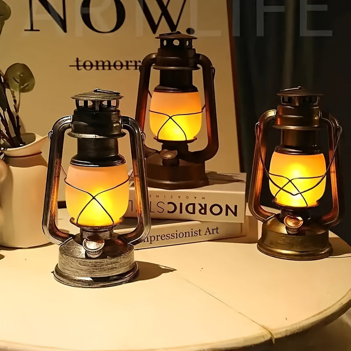 RetroGlow Lantern – Vintage LED Lantern med Flamme Lys Effekt | Luvikno