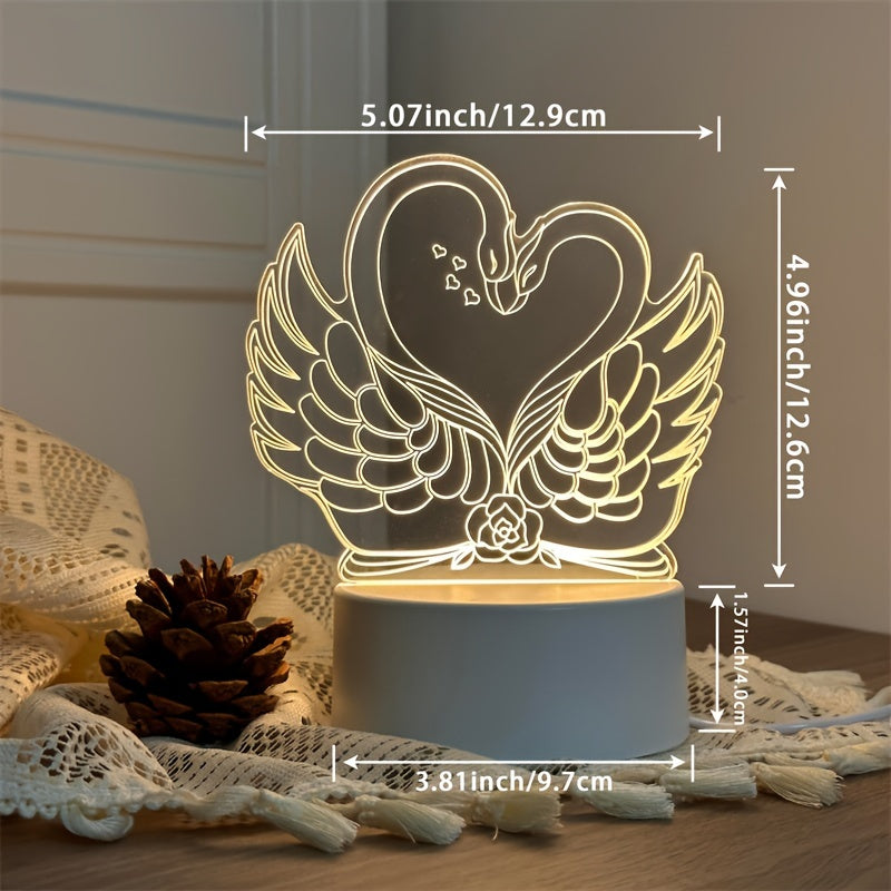 SwaneLume – USB 3D LED Bordbelysning Luvikno
