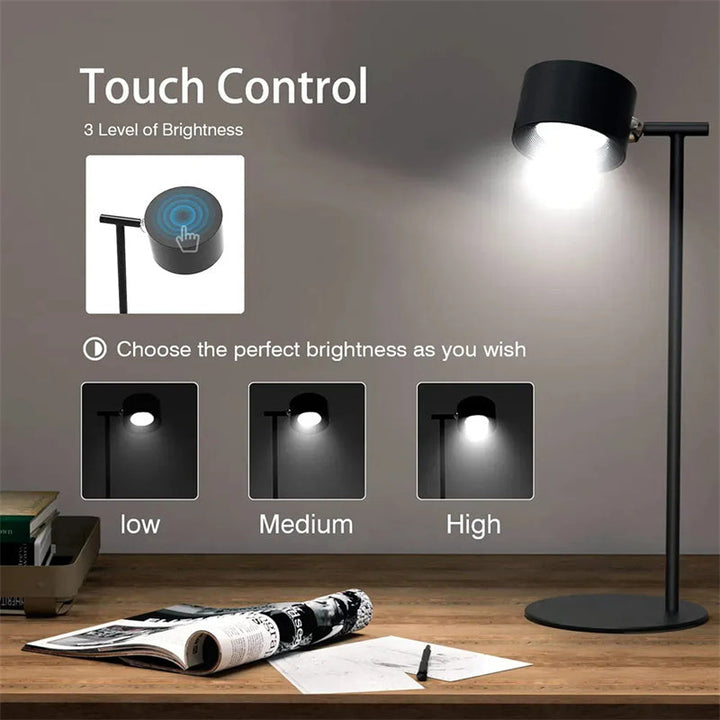 Berøringsfølsom LED bordlampe med magnetisk base. | Luvikno