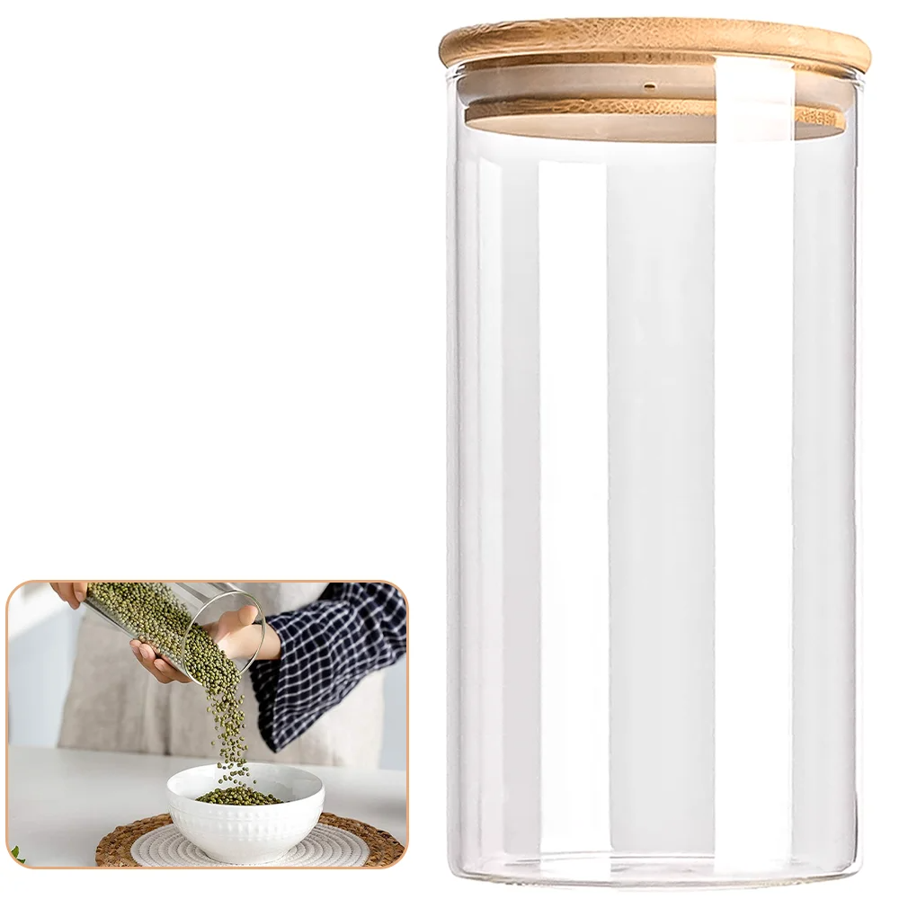 PureVorrat Glass Container Set – Oppbevaringskrukker med Trellokk | Tett og Stilfull | Moderne Kjøkkenoppbevaring | Luvikno