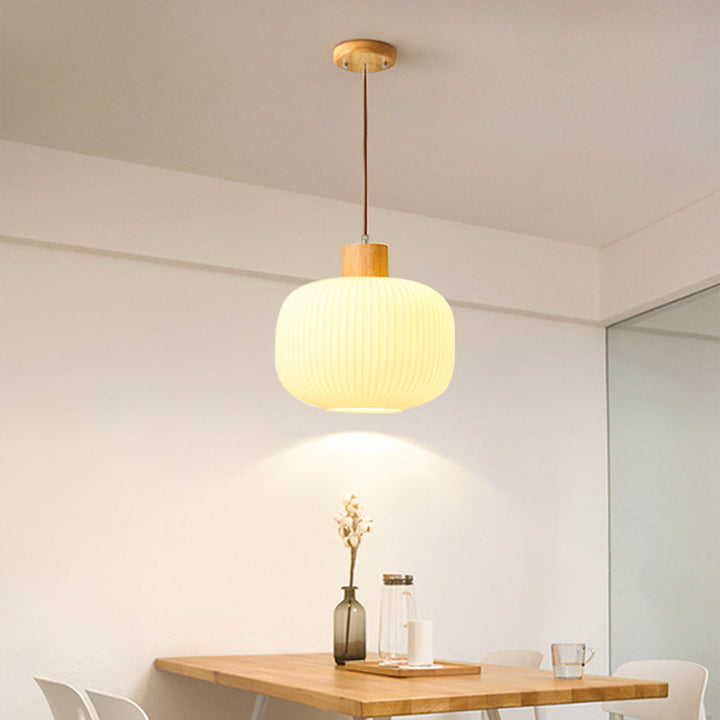 Luvikno | VintageLight - Stilig tre- og glasspendellampe