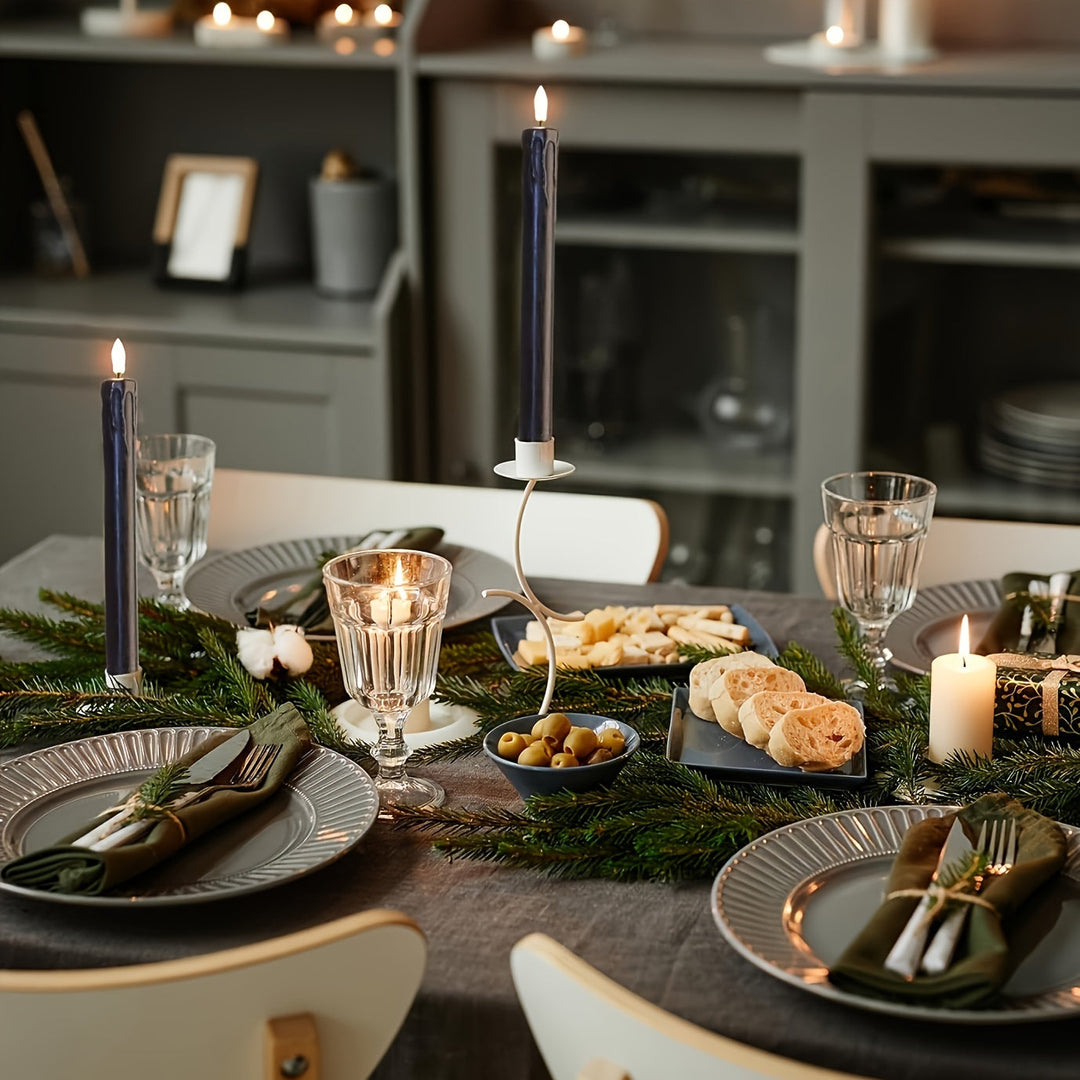 FlickerGlow - Realistiske flammefrie LED-lysestaker med fjernkontroll Luvikno
