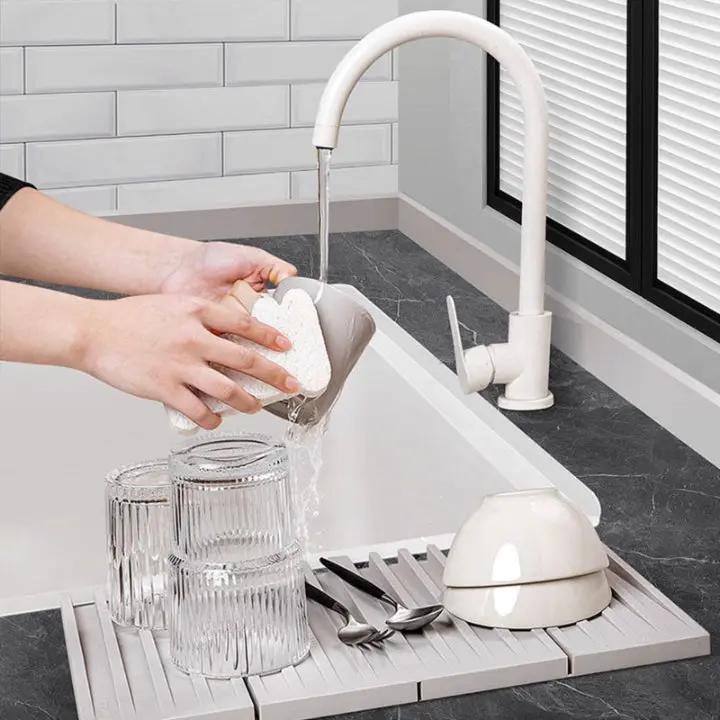 WaterDrain – Sammenleggbar Silikonmatte for Tørring og Beskyttelse av Arbeidsoverflater Luvikno