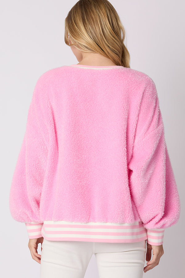 Luvik | Joulukirjaimet Strass Pitkähihainen Pyöreäkauluksinen Collegepaita