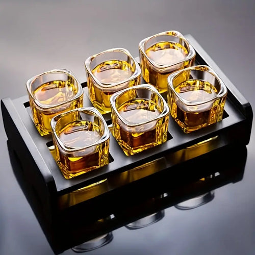 AurumLux Whisky Glass Set - Krystallglass med skål | Luvikno