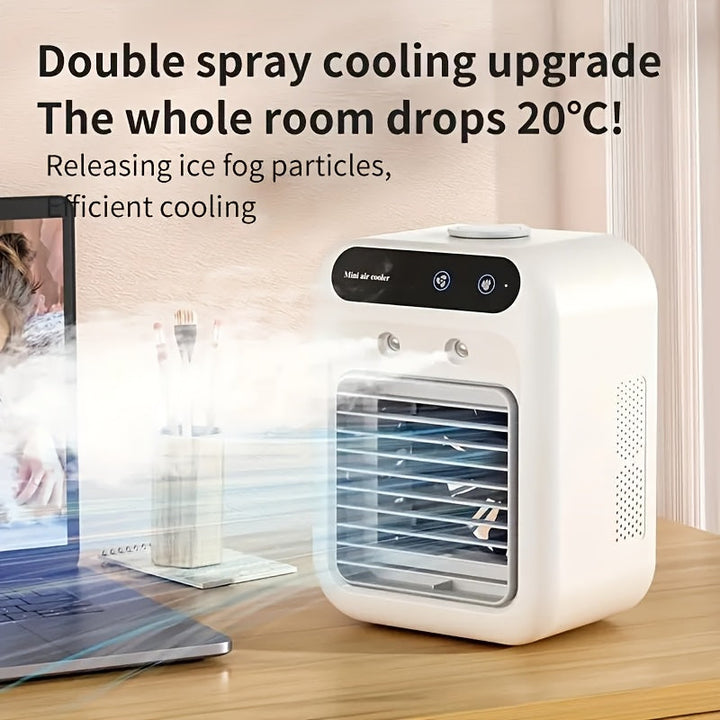 BriesKoel Mini Air Cooler med Vifte og Luftfukter | Luvikno