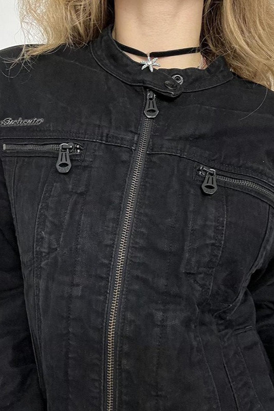 Luvik | Svart Denim Trucker-jakke