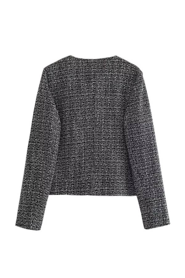 Luvik | Hals Slim Fit Fargeblokk for Damer Knapjakke