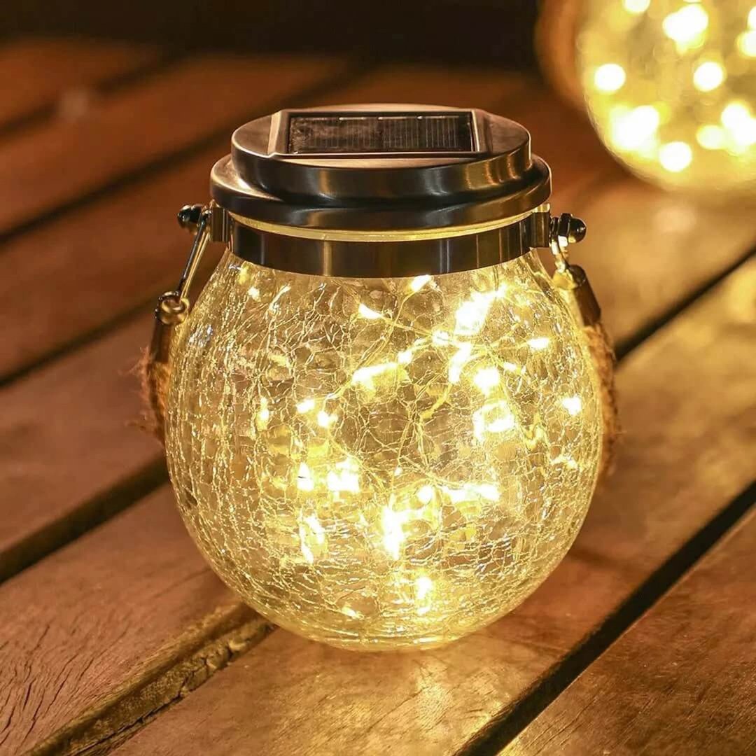 Bærekraftig solglasslampe for stilfull utendørs belysning | Luvikno
