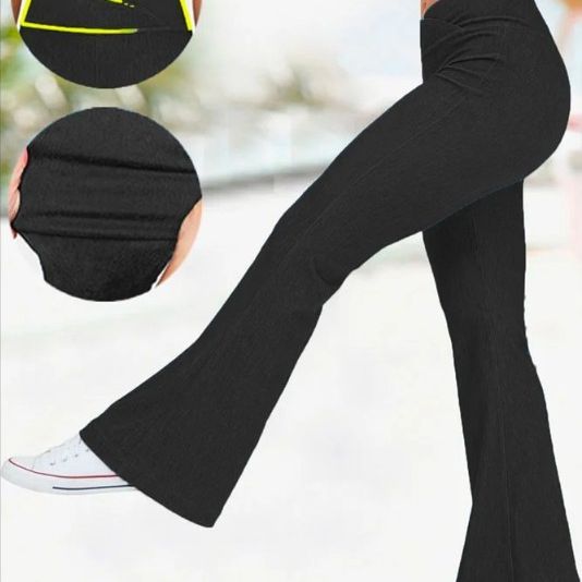 Luvik | Yksivärinen Korkea Vyötärö Ristiinvenyttävä Denimi Rentokäytännön Kellohaalari