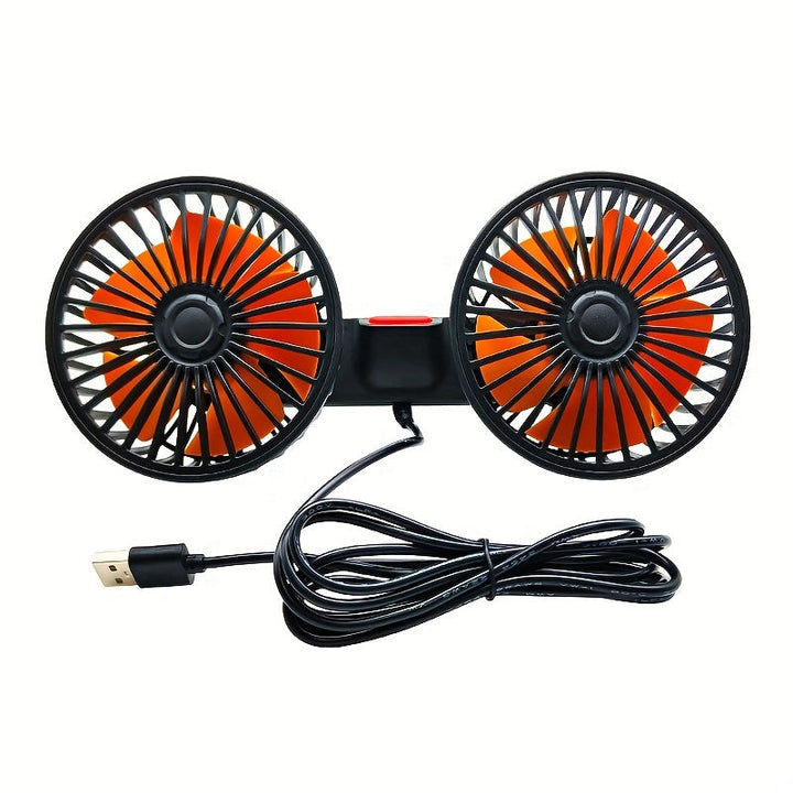 1 Pc Bilvifte, Bil Liten Klargjører, Dobbelhodet Bakvifte, Sterk Vind, 360 Grader Rotasjon, Stor Luftvolum, Subwoofer Drift, Base Festet Klemme Monteringsmetode, Passer For Bil Hjem | Luvikno