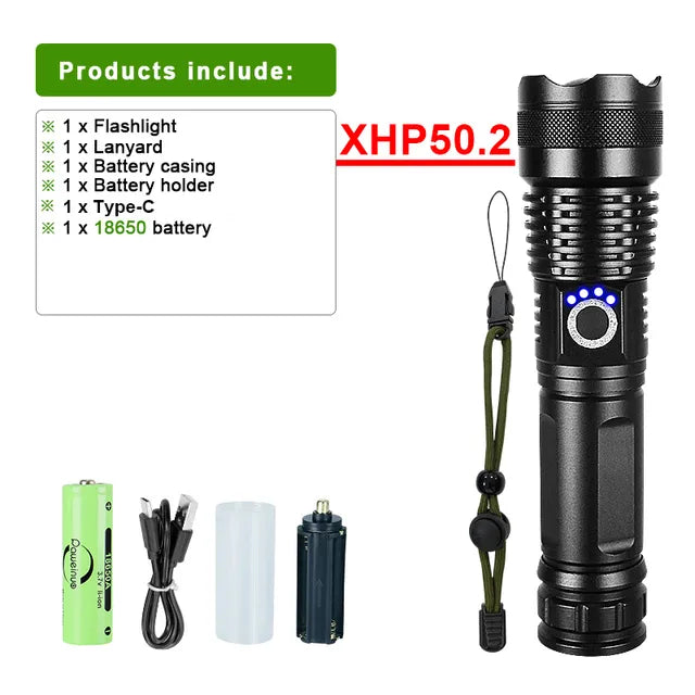 Oppladbar LED-lommelykt for Adventure Luvikno