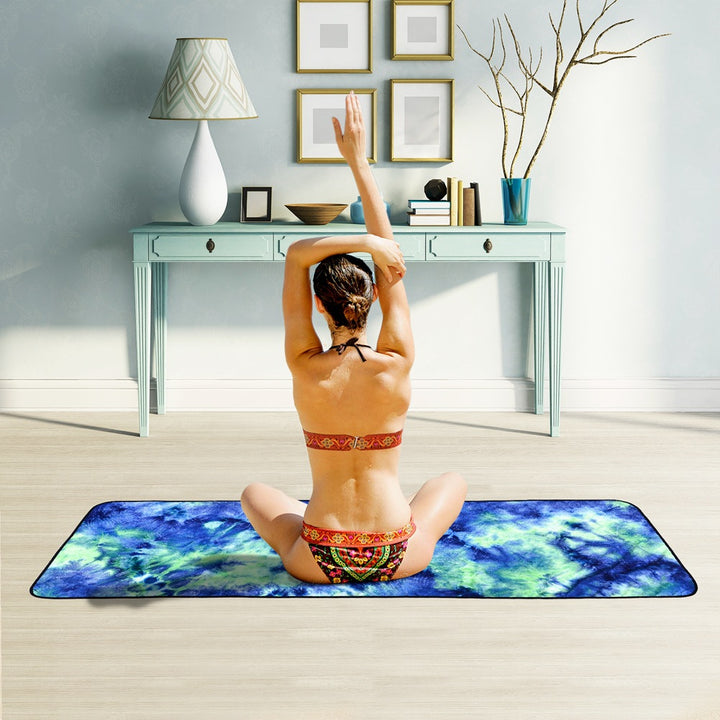Dame yoga-matte med skridsikker overflate og fargerik fargekombinasjon Luvikno