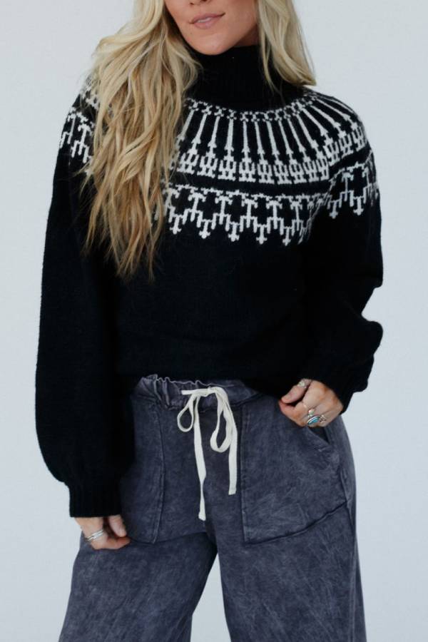 Luvik | Joulun paksu rullakaulus pitkähihainen neulepaita