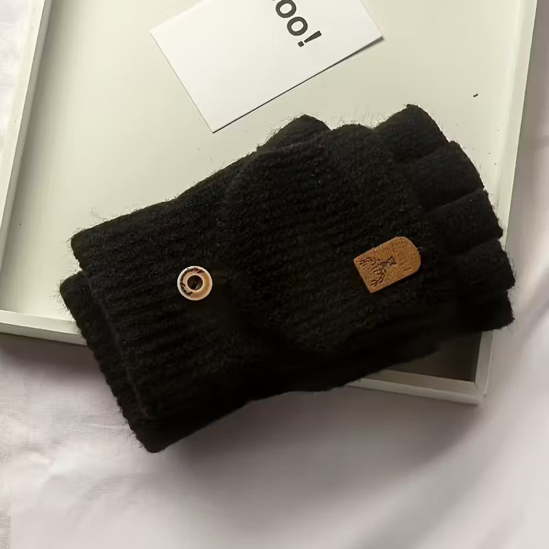Luvikno | Menns WinterPro Fingerless Hansker – Tykk, Varm og Behagelig