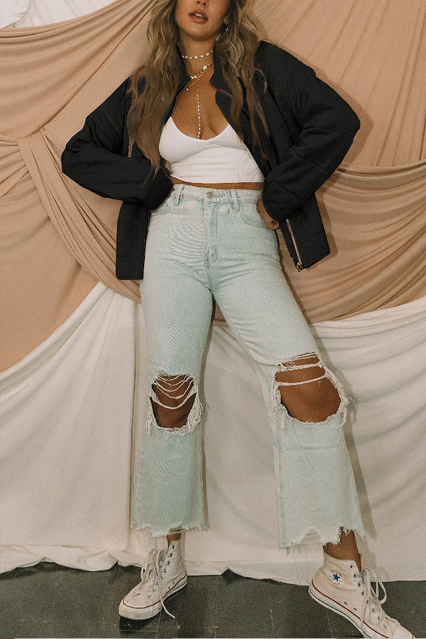 Luvik | Overveske Quiltet Jakke Crop