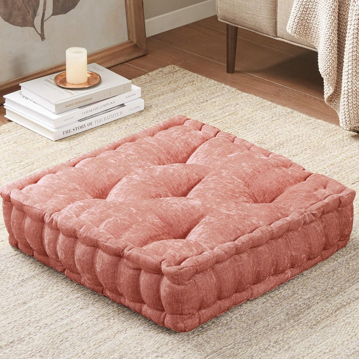ZenComfort - Luxe Chenille Meditasjonspute for Gulvet Luvikno