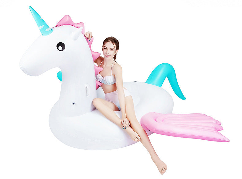 Dame inflatable unicorn svømmebasseng leke Luvikno