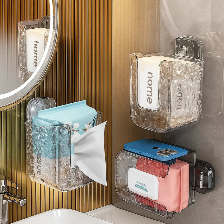 Luvikno | GlowFix Vegg Tissue Holder — Ikke mer kaos, badet ditt vil være stilfullt, rent og helt avslappende!