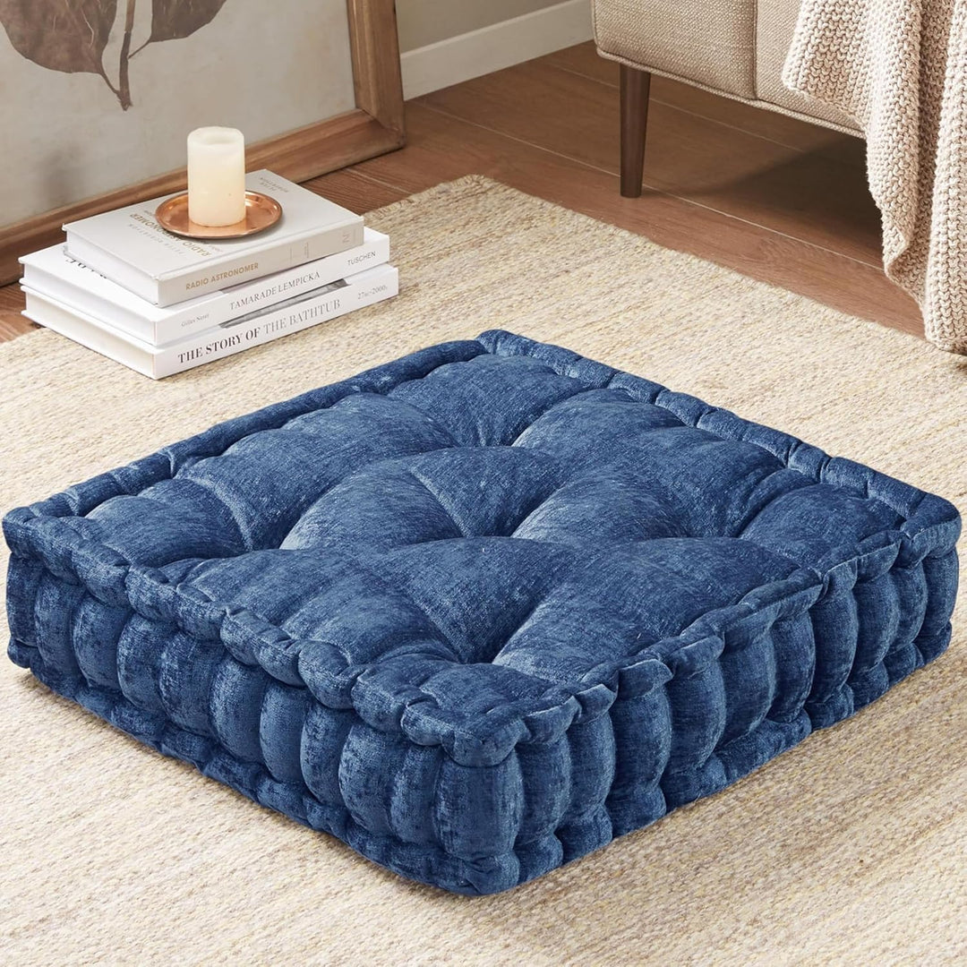 ZenComfort - Luxe Chenille Meditasjonspute for Gulvet Luvikno