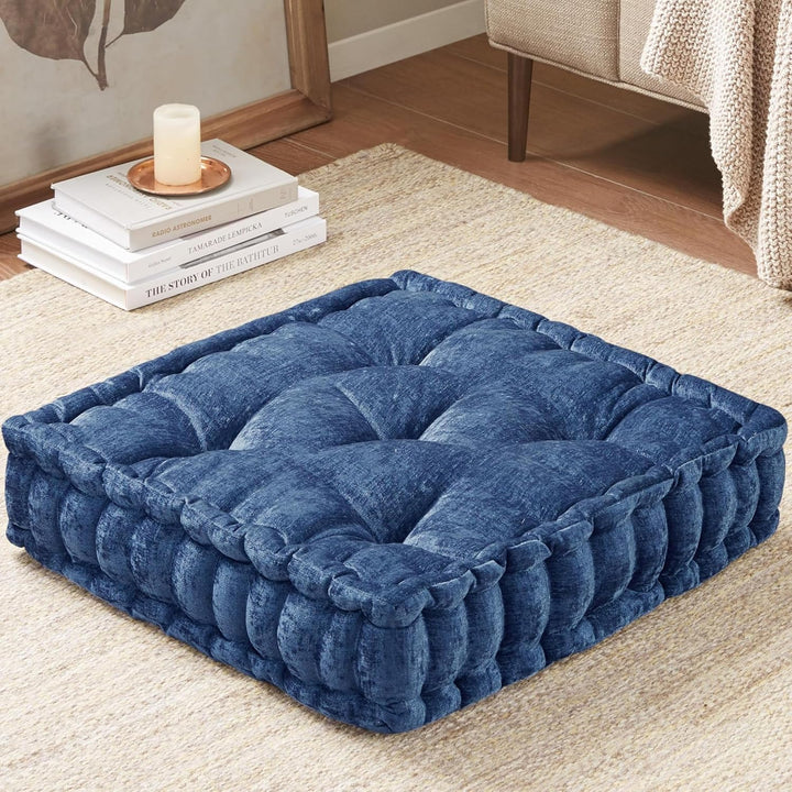 ZenComfort - Luxe Chenille Meditasjonspute for Gulvet Luvikno