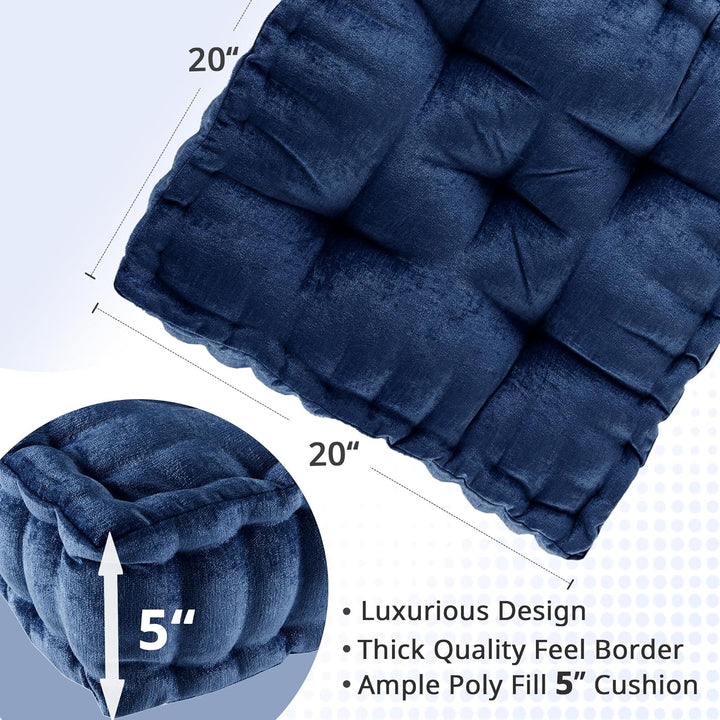 ZenComfort - Luxe Chenille Meditasjonspute for Gulvet Luvikno