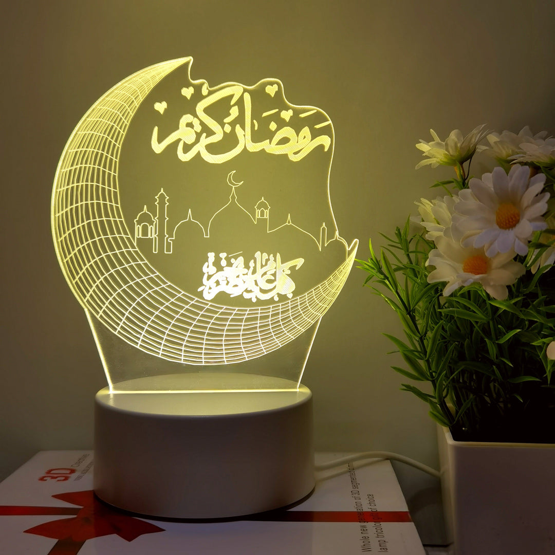 MoonPalace - 3D Farge Kveldslampe Touch Luvikno