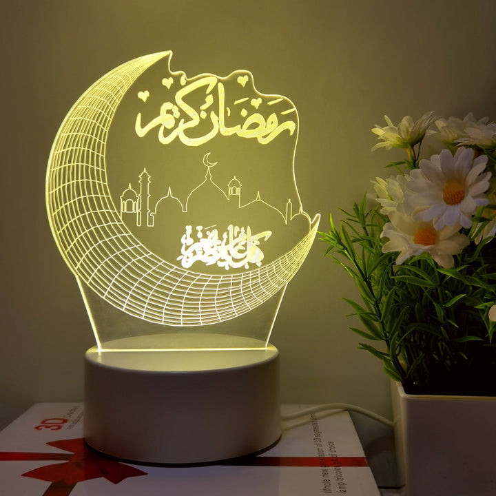 MoonPalace - 3D Farge Kveldslampe Touch Luvikno