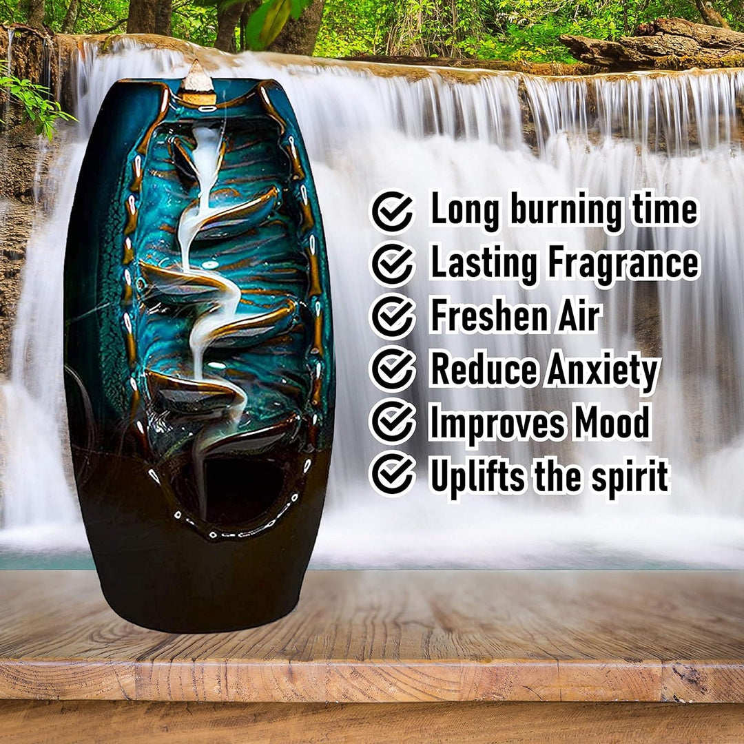 Mountain Incense Holder + GRATIS 7 Autentiske Kegler av Naturlige Dufter Luvikno