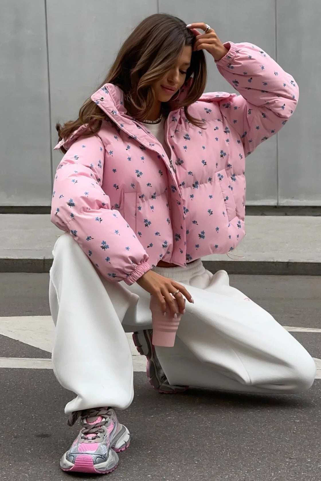 Luvik | Tulostettu Puffy Puffer Takki