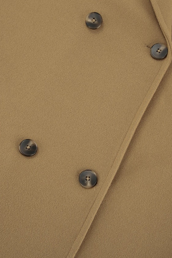 Luvik | Ruskea Tuplarivinen Villatakki