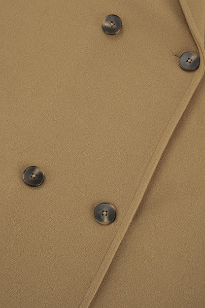 Luvik | Ruskea Tuplarivinen Villatakki