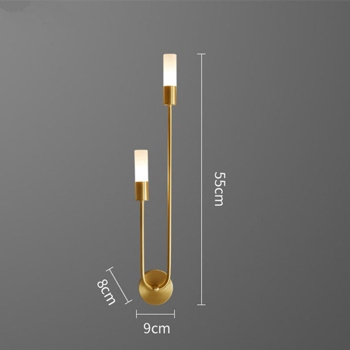 Vegglampe Gull LED Moderne Sengelampe Luvikno