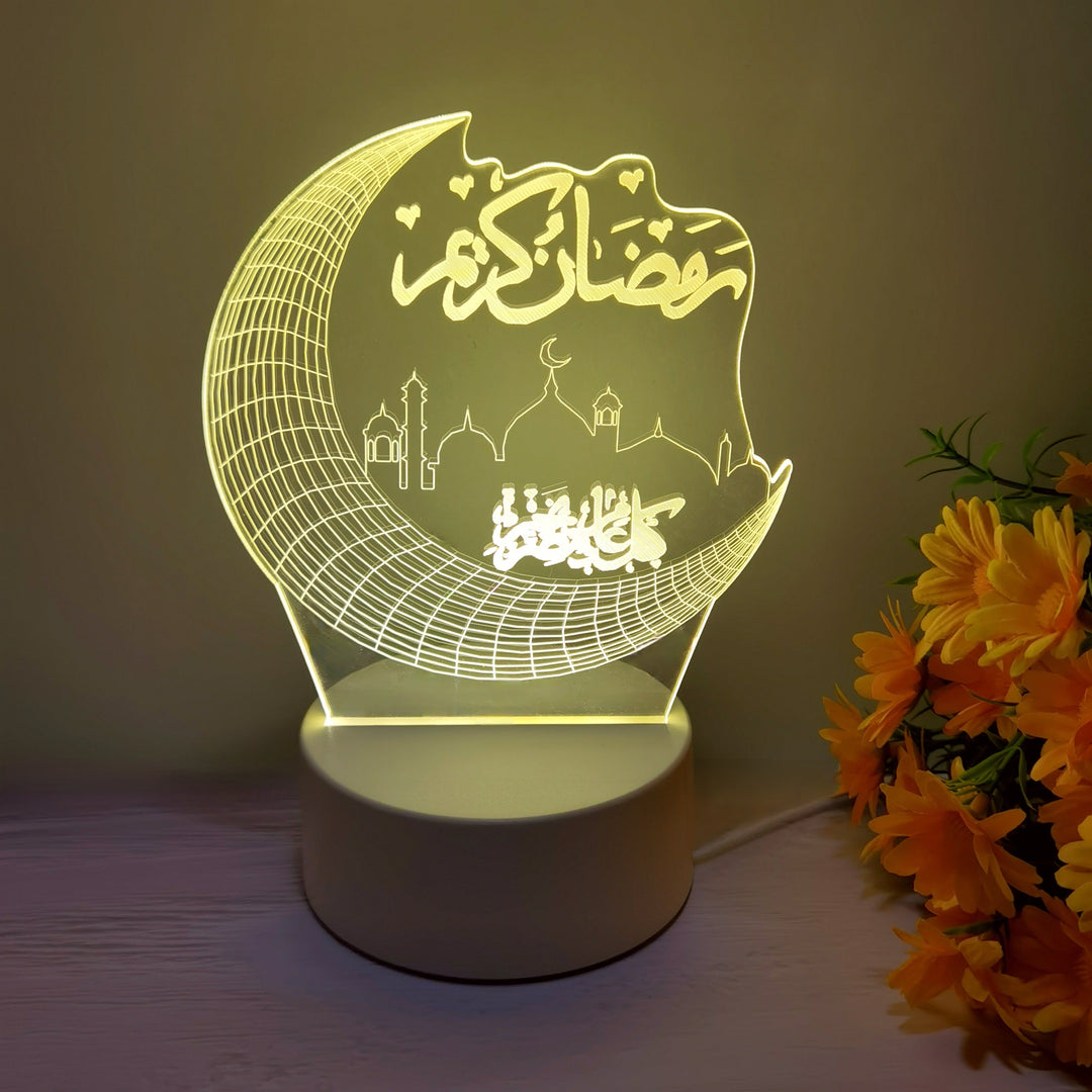 MoonPalace - 3D Farge Kveldslampe Touch Luvikno
