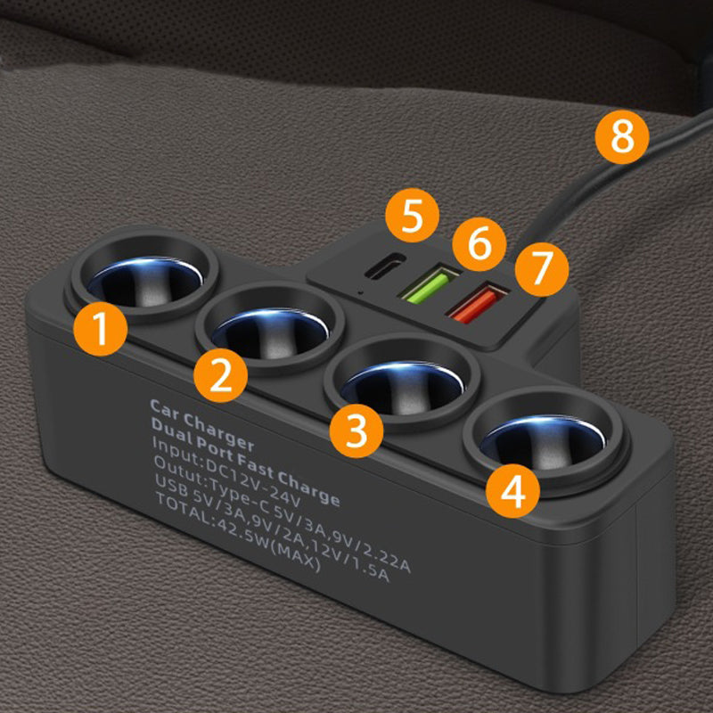 VoltMaxx 7-i-1 PowerHub — Lader alle enheter samtidig og vær trygt og stressfritt tilkoblet til enhver tid | Luvikno