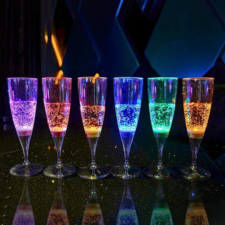 GlowSip - LED-belyst vinglasssett (6 stk) Luvikno