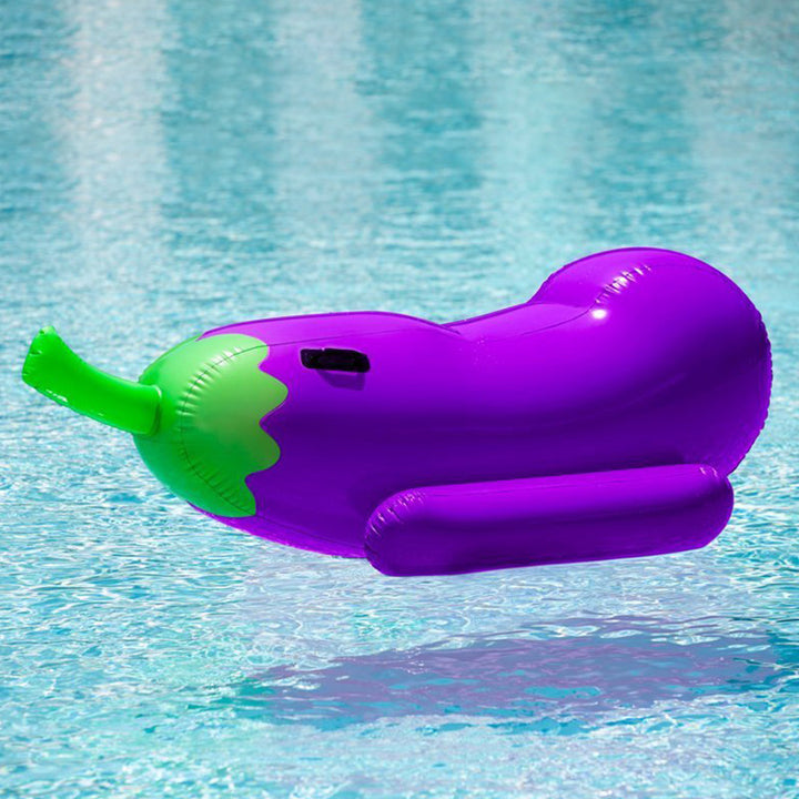Unisex Oppustbar Aubergine Lounger Luvikno