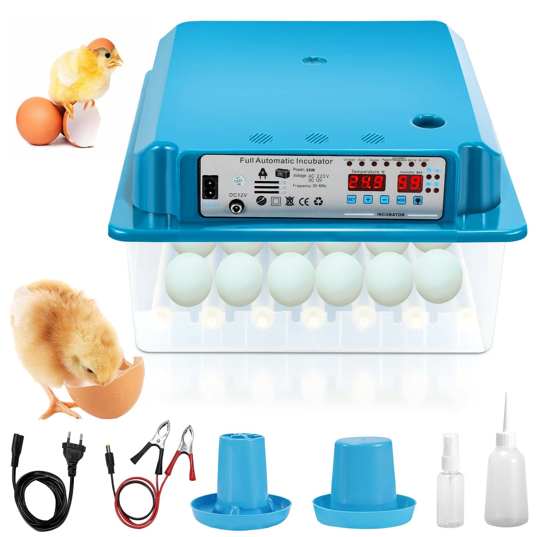 Brutautomat Fulle Automatisk Inkubator for Kyllinger 36 Egg | Luvikno
