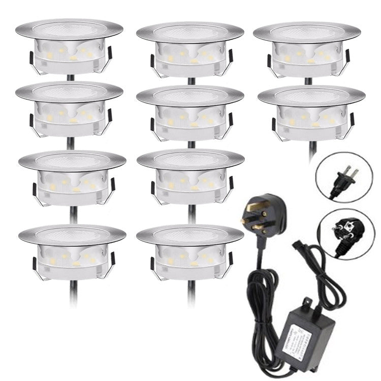 Luvikno | 45 mm RGB fargeendrende LED gulvlampe dekklampe nedgravd lampe stiglampe sti-lampe hagelampe