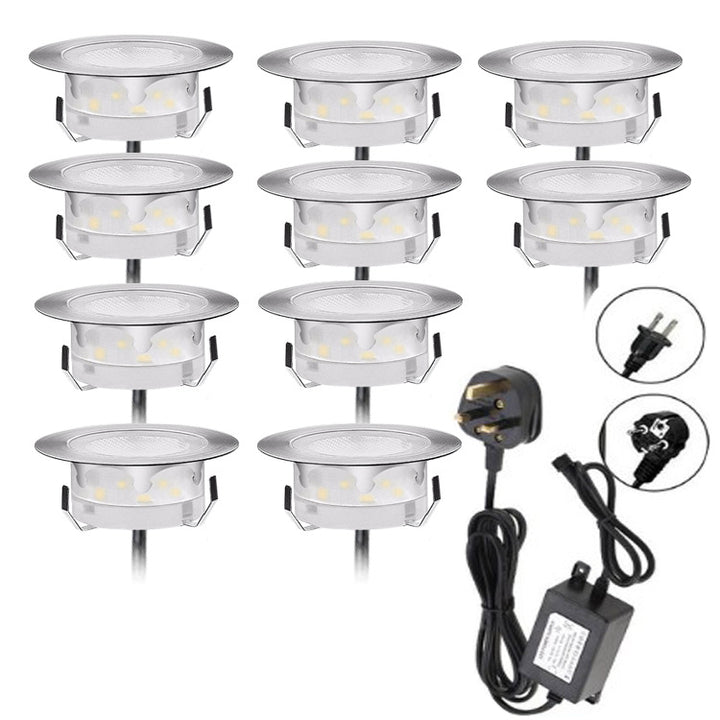 Luvikno | 45 mm RGB fargeendrende LED gulvlampe dekklampe nedgravd lampe stiglampe sti-lampe hagelampe