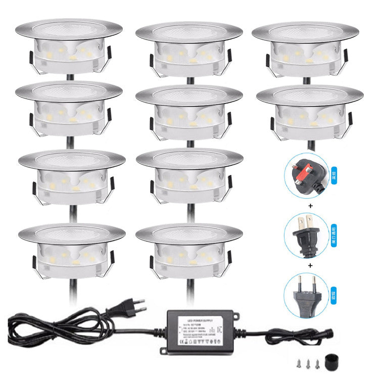 Luvikno | 45 mm RGB fargeendrende LED gulvlampe dekklampe nedgravd lampe stiglampe sti-lampe hagelampe