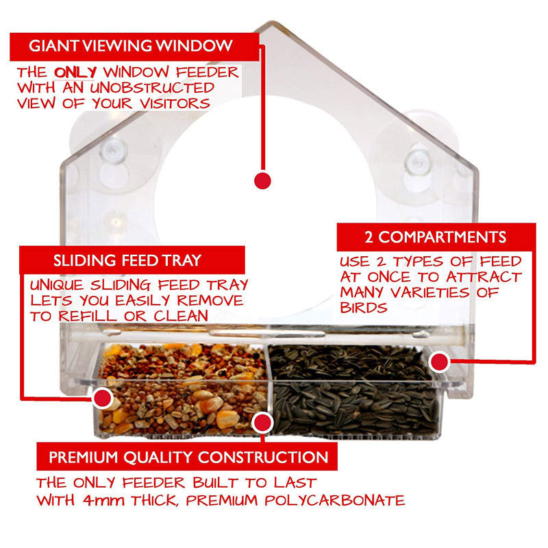 Smart Bird Feeder med Live Kamera | Luvikno