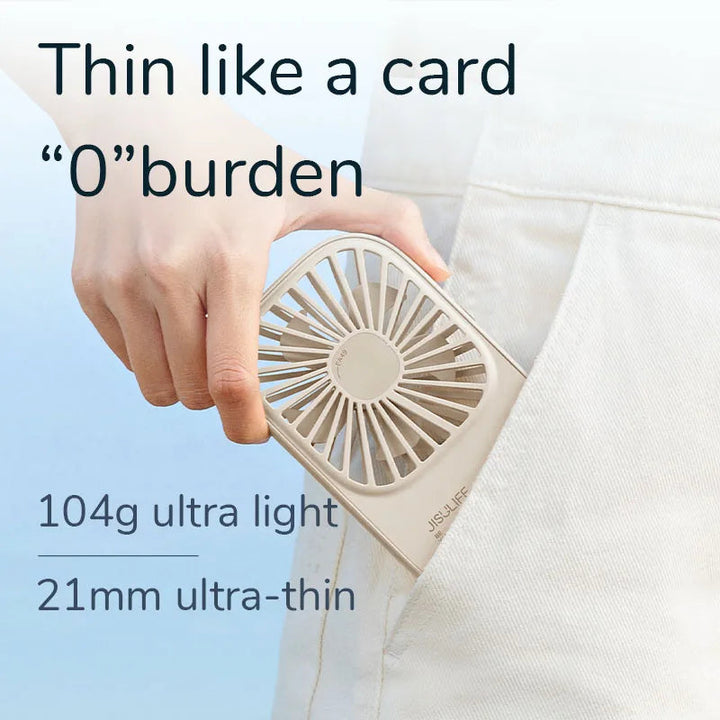 Mini Håndholdt USB Oppladbar Vifte med 3 Hastigheter, Bærbar Vippetørker & Skrivebordsstativ | Luvikno