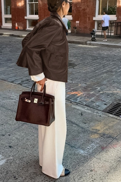 Luvik | Nahkapehmeä Kauluksen Takki