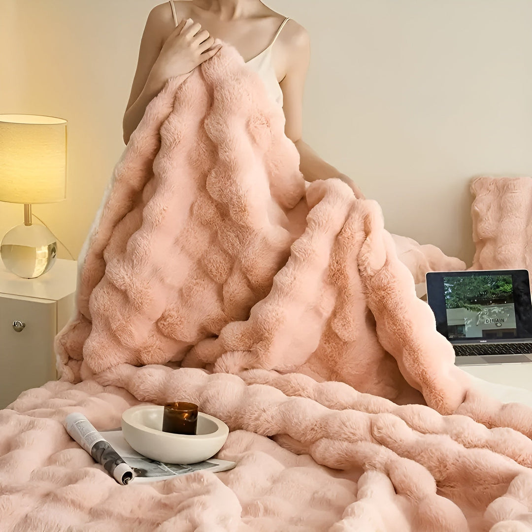 Fleece og fleece-teppe – Ekstra myk & varm | Perfekt for sofa og soverom | Luvikno